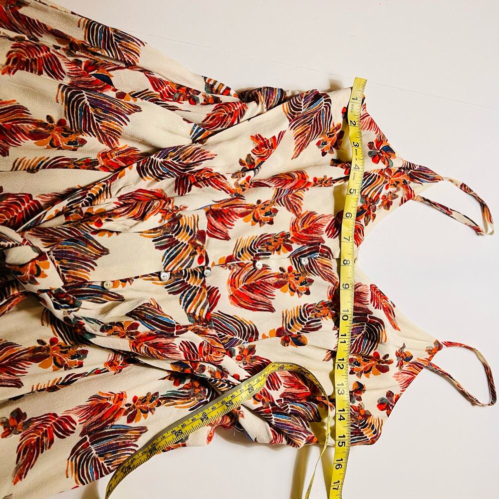 Free People Hot Tropics Floral Cropped Wide Leg Jumpsuit Size 2 - Picture 5 of 8